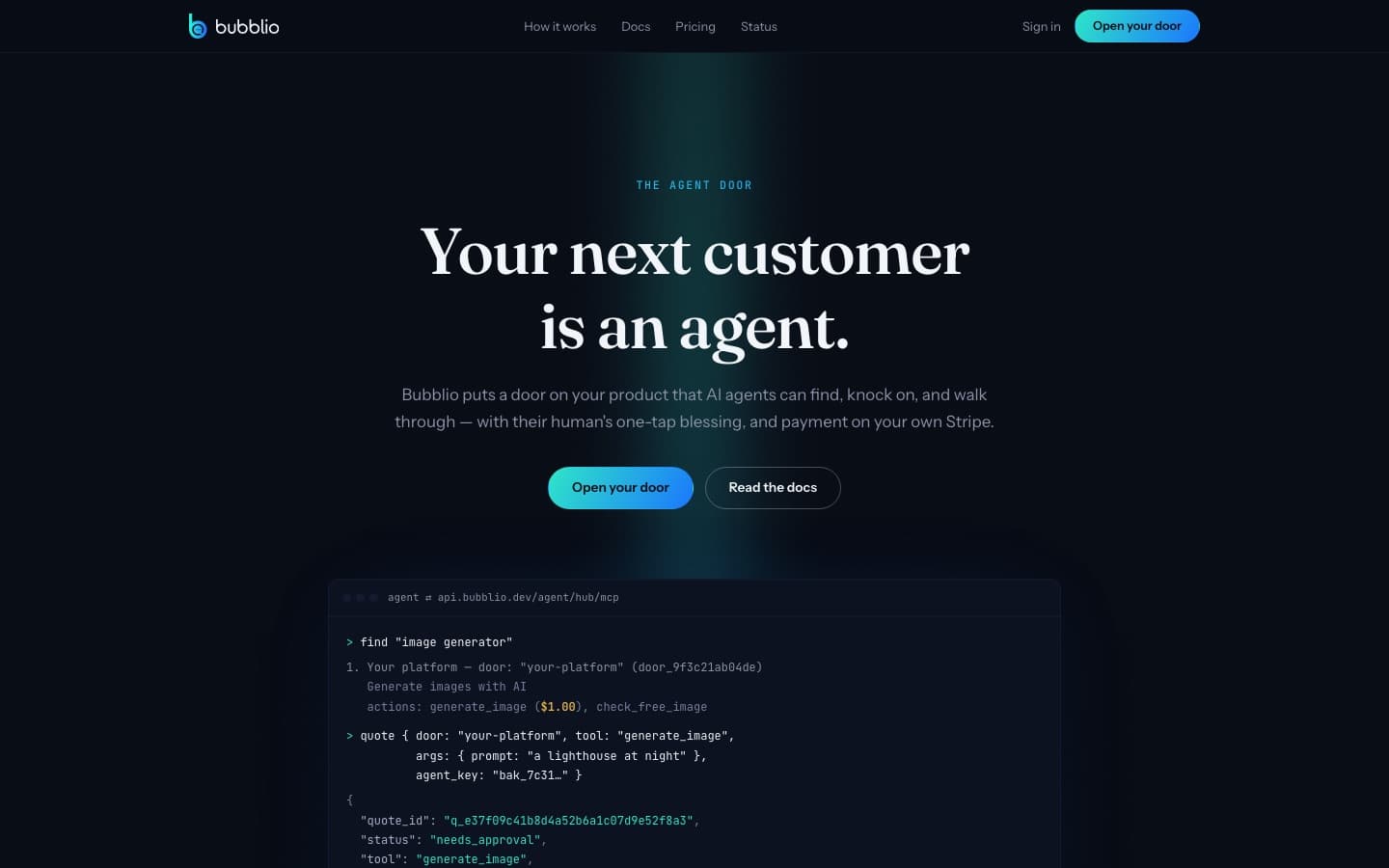 Bubblio home page